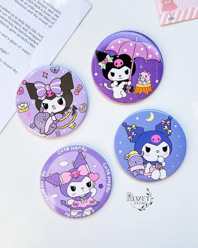 آینه جیبی گرد کرومی