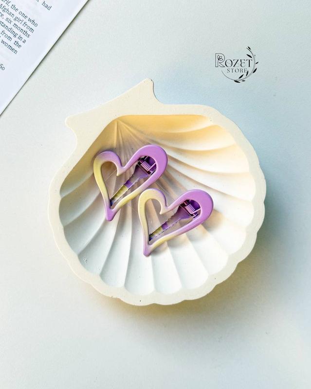 گیره مو انبری قلب دوقلو