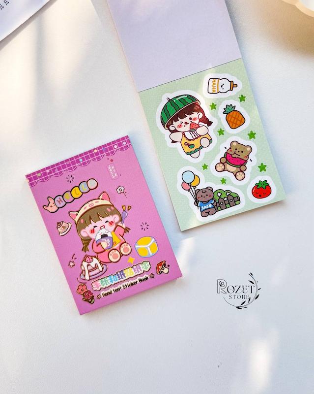 دفترچه استیکر کاغذی دختر