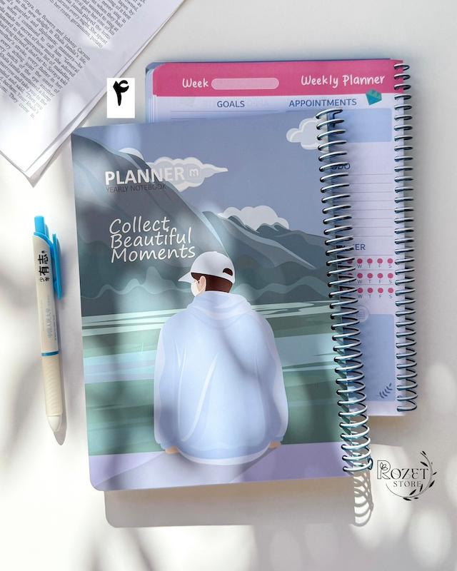 پلنر سالیانه جلدسخت سیم رنگی