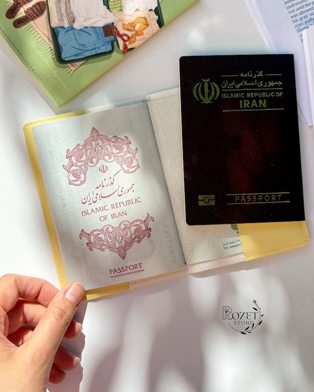 جلد شناسنامه و پاسپورت چرمی فانتزی
