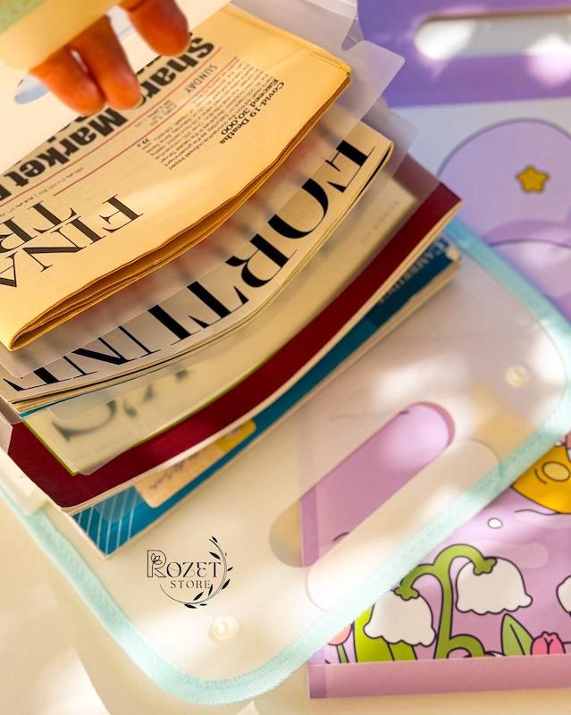 پوشه فایلی دسته دار فانتزی موکا ( اکسپندینگ فایل آ۴ )