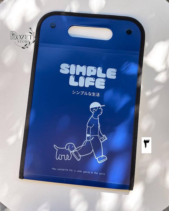 پوشه فایلی دسته دار Simple Life موکا ( اکسپندینگ فایل آ۴ )