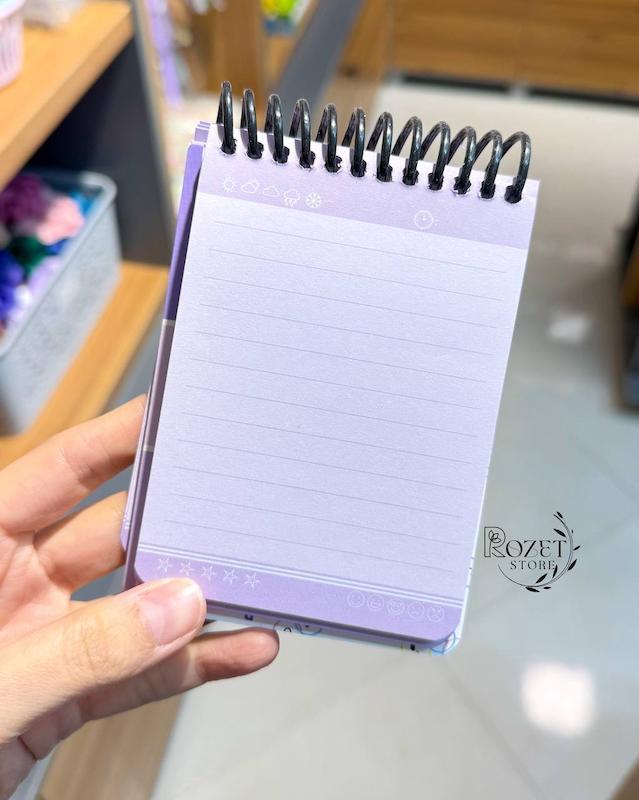 دفترچه یادداشت رنگی جلد چوبی هپی (تخفیف به دلیل ایراد جزیی روی جلد)