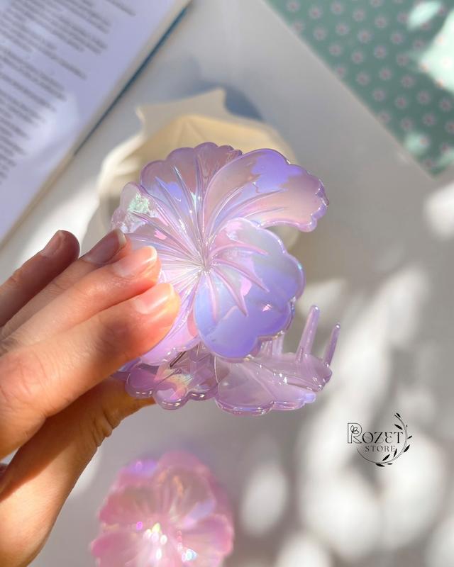 کلیپس مو هولوگرامی گل hibiscus 