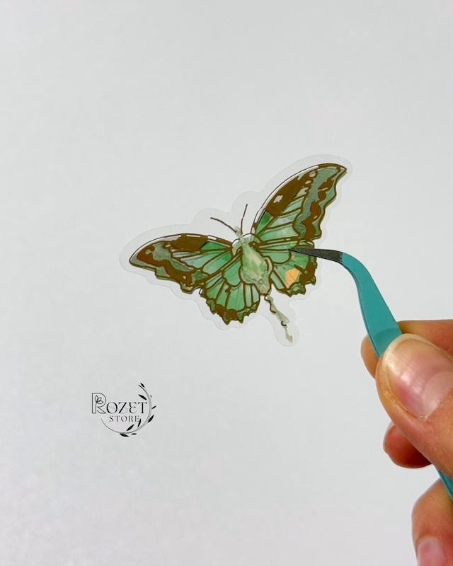 استیکر پروانه طلاکوب 