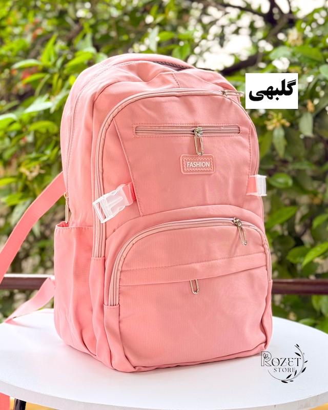 کوله مدرسه تک رنگ ساده