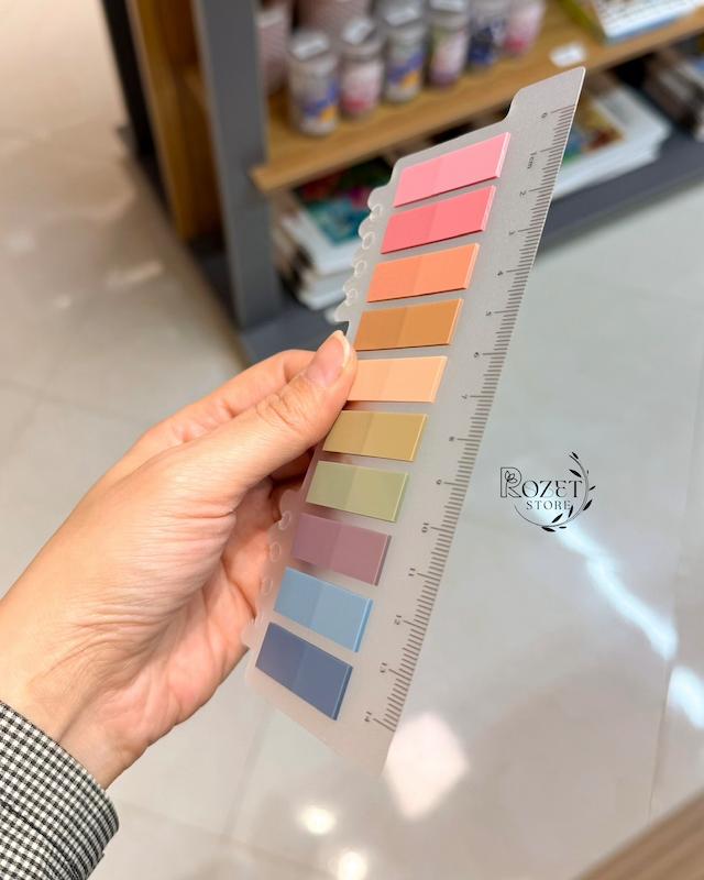 استیک نوت ۱۰ رنگ خط کش دار 