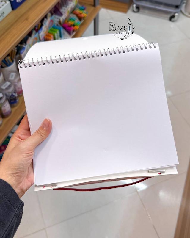 دفتر نقاشی سیمی کیفی دکمه دار