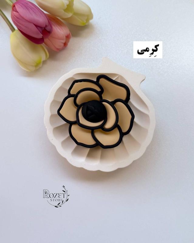 کلیپس مو دوقاب گل رز رنگی