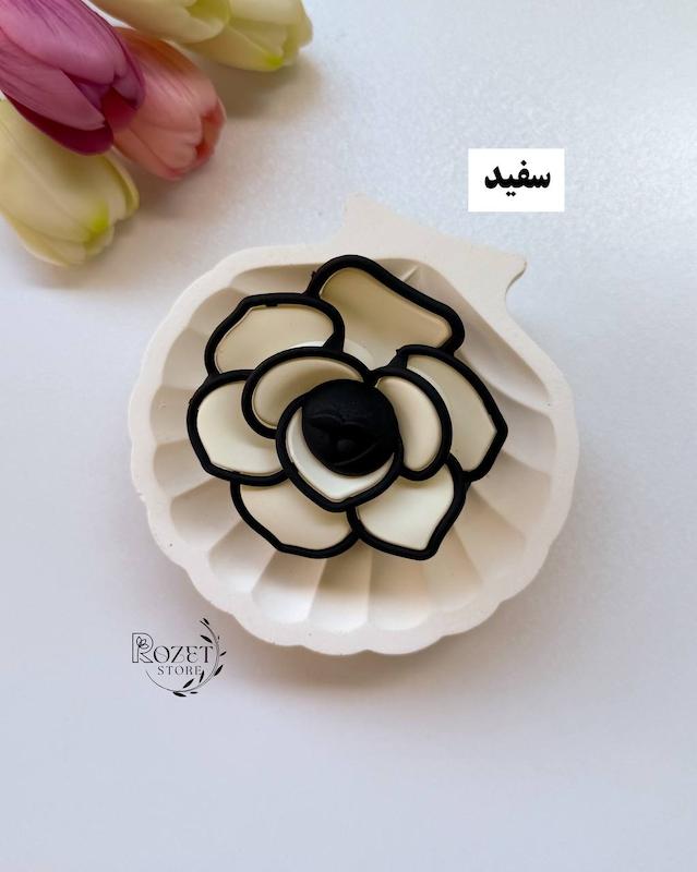 کلیپس مو دوقاب گل رز رنگی
