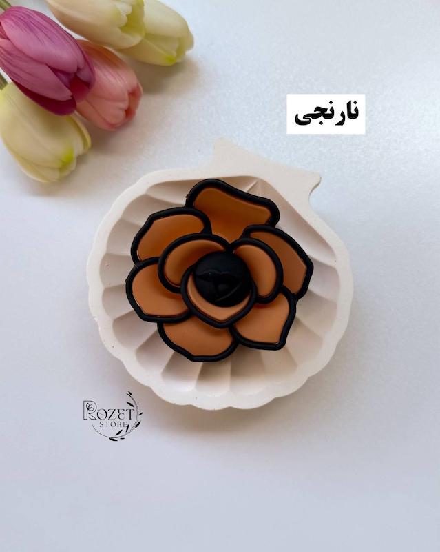 کلیپس مو دوقاب گل رز رنگی