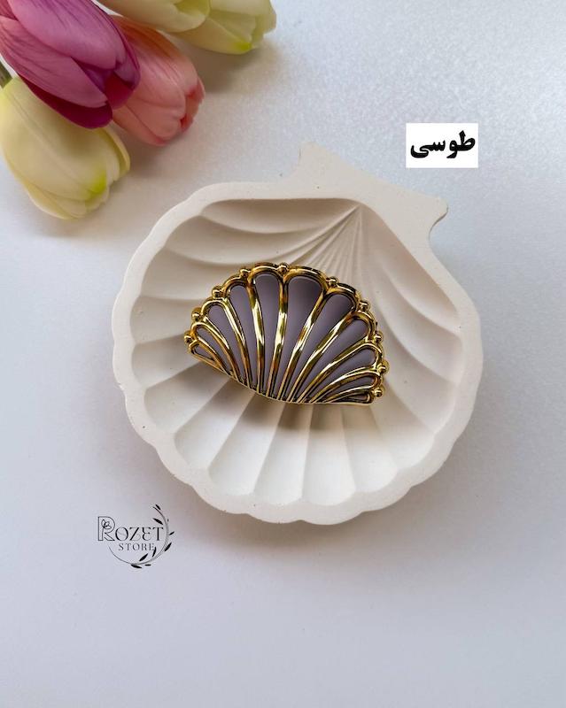 کلیپس مو دوقاب صدف متوسط 