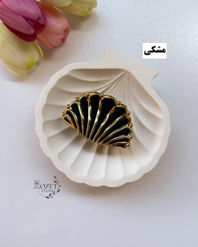 کلیپس مو دوقاب صدف متوسط 