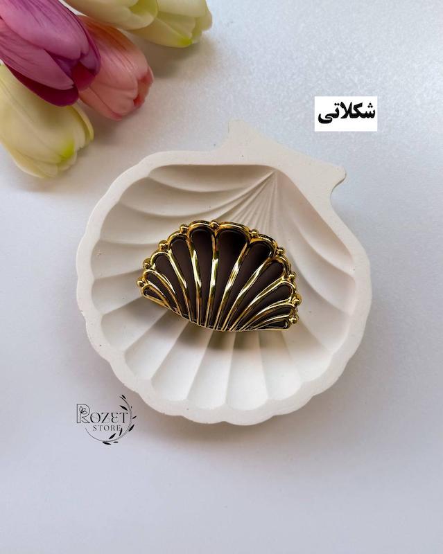 کلیپس مو دوقاب صدف متوسط 