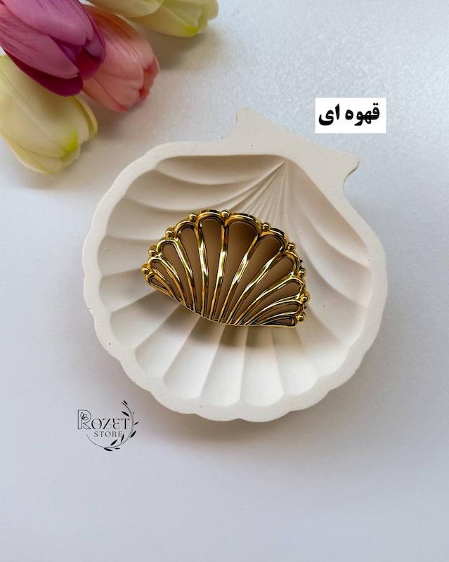 کلیپس مو دوقاب صدف متوسط 
