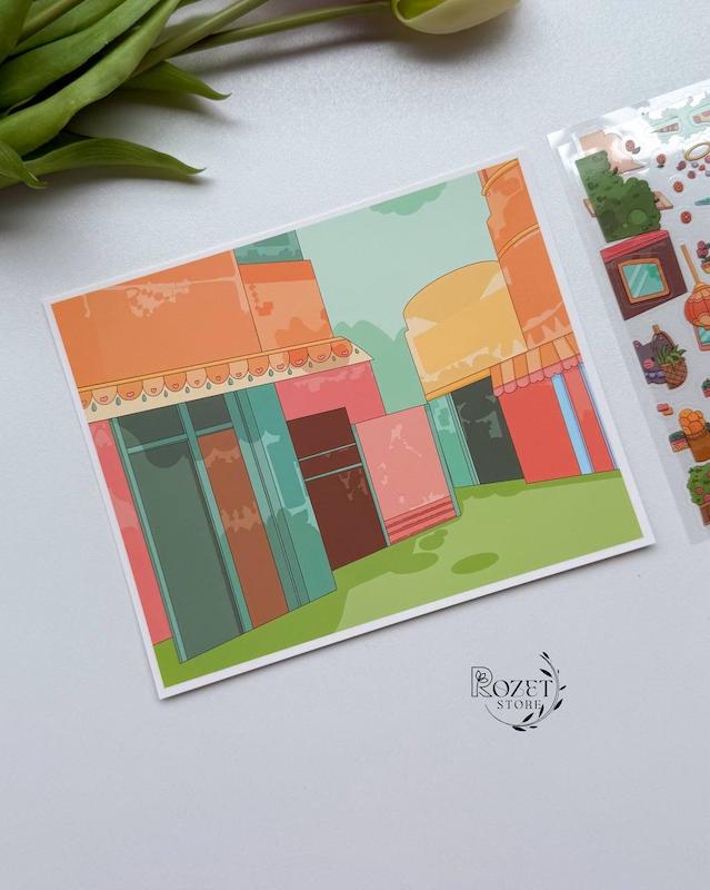 استیکر ۳ بعدی خرگوش فانتزی(۲ ورق استیکر و ۱ کارت صحنه)