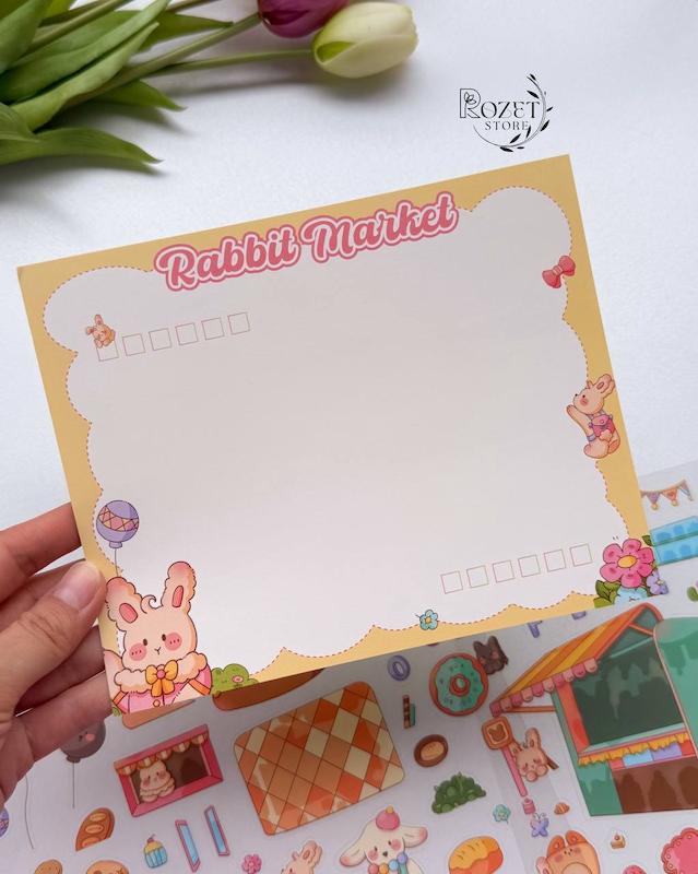 استیکر ۳ بعدی خرگوش فانتزی(۲ ورق استیکر و ۱ کارت صحنه)