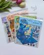 استیکر ۳ بعدی آکواریوم،نمایشگاه،باغ قارچ و جشنواره(۲ ورق استیکر و‌۱ کارت صحنه)