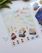 استیکر ۳ بعدی آکواریوم،نمایشگاه،باغ قارچ و جشنواره(۲ ورق استیکر و‌۱ کارت صحنه)
