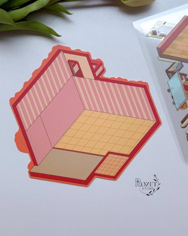 استیکر ۳ بعدی مهمانی (۳ ورق استیکر و ۱ کارت صحنه )