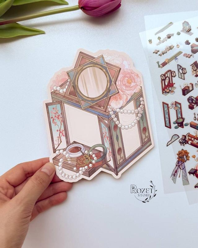 استیکر ۳ بعدی شهر چانگان ( ۲ ورق استیکر و ۱ کارت صحنه تاشو )
