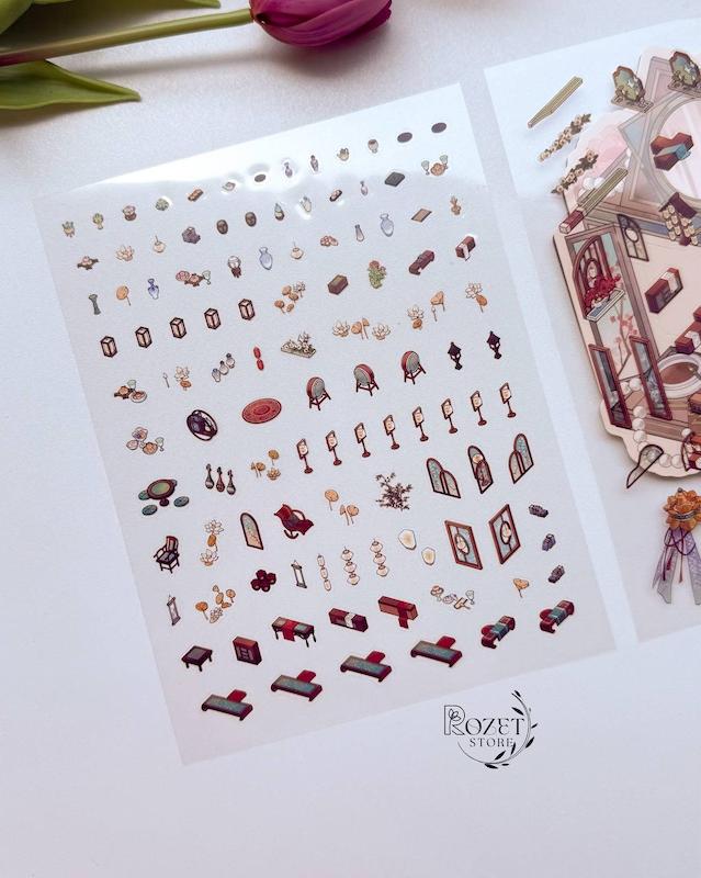 استیکر ۳ بعدی شهر چانگان ( ۲ ورق استیکر و ۱ کارت صحنه تاشو )