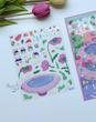 استیکر ۳ بعدی فروشگاه چای و باغ آرزوها ( ۲ ورق استیکر و ۱ کارت صحنه )
