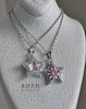 گردنبند ستاره صورتی جواهری⭐️💞