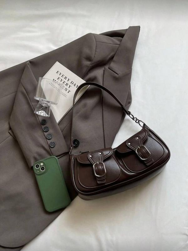 کیف چرم وینتیج جیبدار🤎