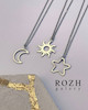 گردنبند سه نفره ماه،خورشید،ستاره🌕🌙⭐️اکیپ
