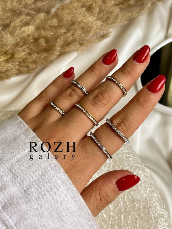 رینگ نگینی استیل
