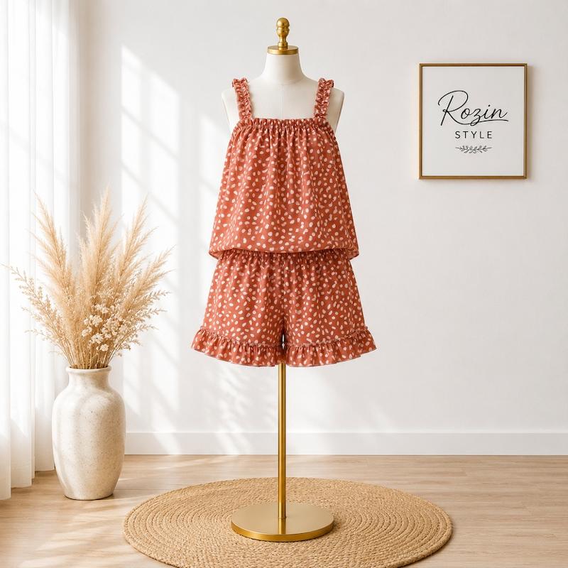 تاپ شورت چین دار الیزه گلبهی