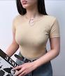 تیشرت یقه قلبی 