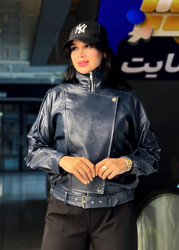 کت چرم بایکر سگک دار