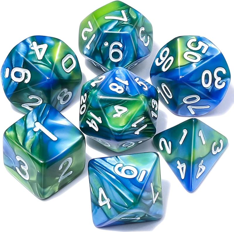 ست 7تایی تاس D&D طرح Poison