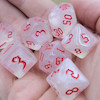 ست 7تایی تاس D&D طرح Red Pearls