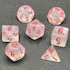 ست 7تایی تاس D&D طرح Red Pearls