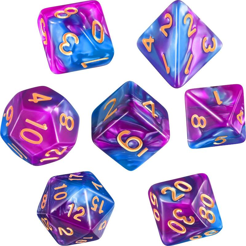 ست 7تایی تاس D&D طرح Illusionist