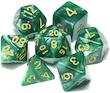 ست 7تایی تاس D&D طرح سبز متالیک