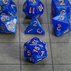 ست 7تایی تاس D&D طرح آبی متالیک