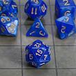 ست 7تایی تاس D&D طرح آبی متالیک