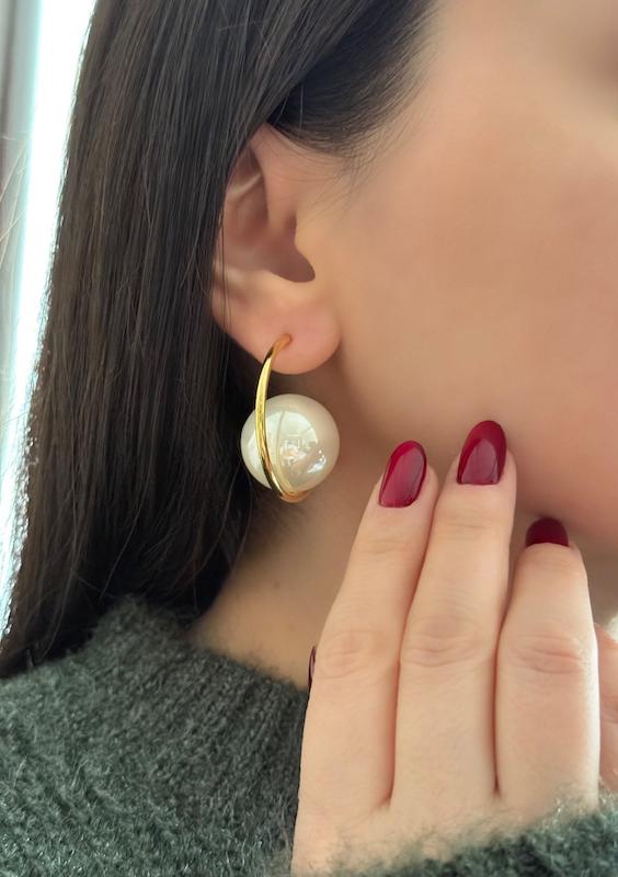 گوشواره حلقه ای مروارید