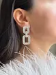 گوشواره جواهری مستطیلی