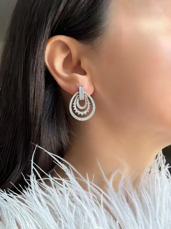 گوشواره نگیندار چند حلقه