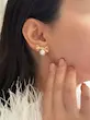 گوشواره گل و پاپیونی و مروارید