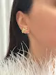 گوشواره پاپیون-سفید و طلایی