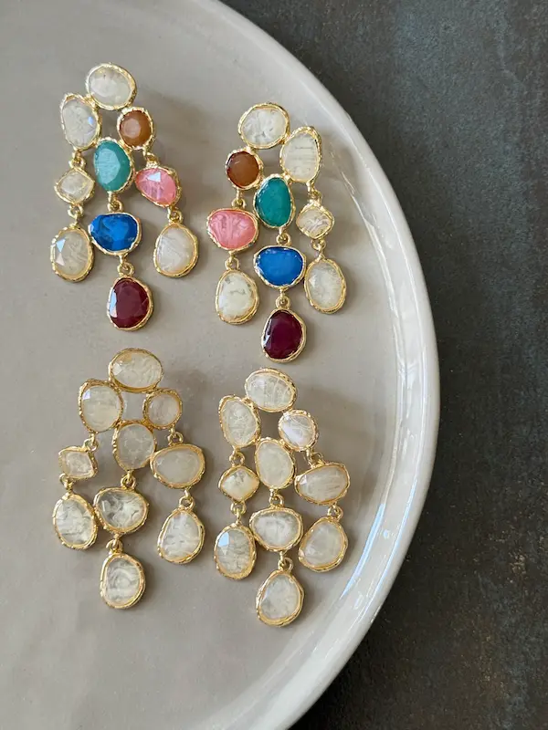 گوشواره آویز رنگی