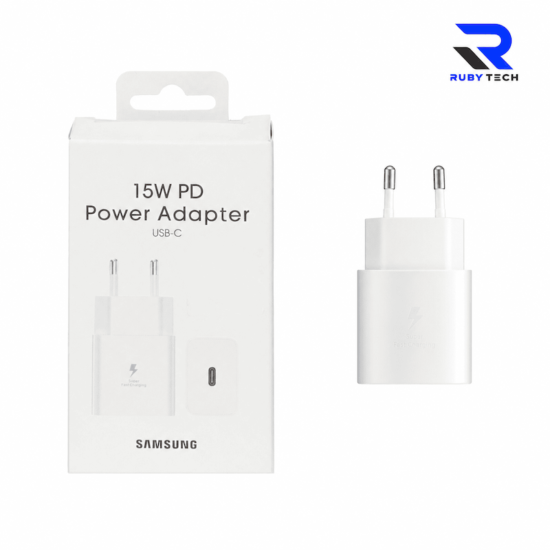 شارژر دیواری فست و PD تک پورت Samsung مدل 15w ـ سفید ـ KZN ( گارانتی ۶ ماهه شرکتی )