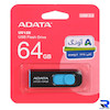 فلش مموری ADATA USB3.2 مدل UV128 ظرفیت 64GB - مشکی آبی (گارانتی پنج ساله آونگ)